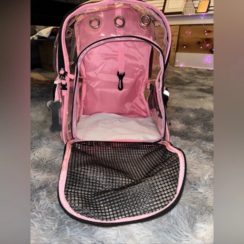 Yudodo Pink Mesh breathable Large Pet Carrier Backpack NWT